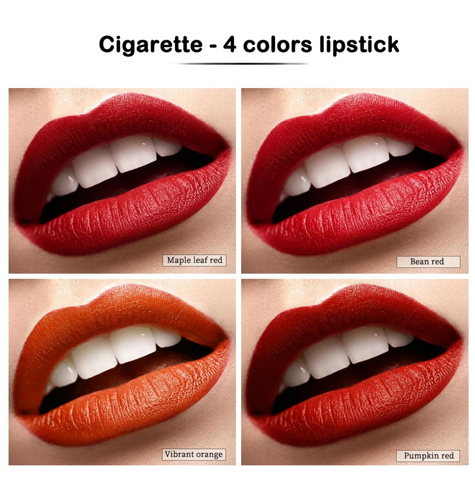 Set de 4 Labiales Mate Larga Duración – Resistente al Agua
