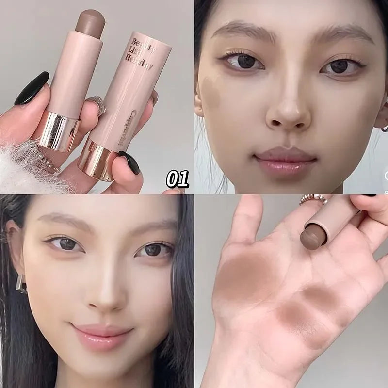 Stick Contour 3D Hidratante – Efecto Sedoso, Larga Duración, Mate Natural para Nariz y Sombreado