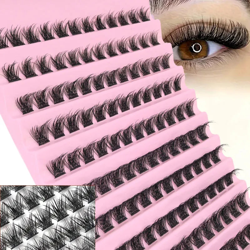 Kit de Pestañas DIY Profesional – Extensión de Pestañas Individuales en Racimo, Mirada Intensa y Natural al Instante, Fácil de Aplicar Tú Misma en Casa Sin Salón, Incluye Pegamento de Larga Duración, Sellador, Pinzas de Precisión y Removedor